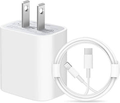 20W Fast Charging Adapter with Type-C to Lightning Cable, Complete Charger Set for iPhone 14 series