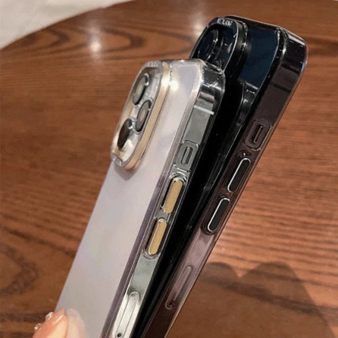 Protective Slim Transparent Tinted Case For iPhone