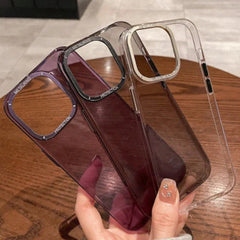 Protective Slim Transparent Tinted Case For iPhone