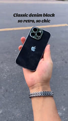 New Jeans Fabric Velvet Texture Case with Camera Protection