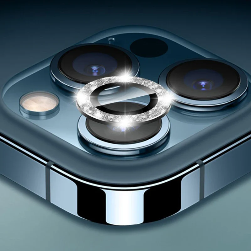 Glitter Camera Lens Metal Ring  Protector Glass