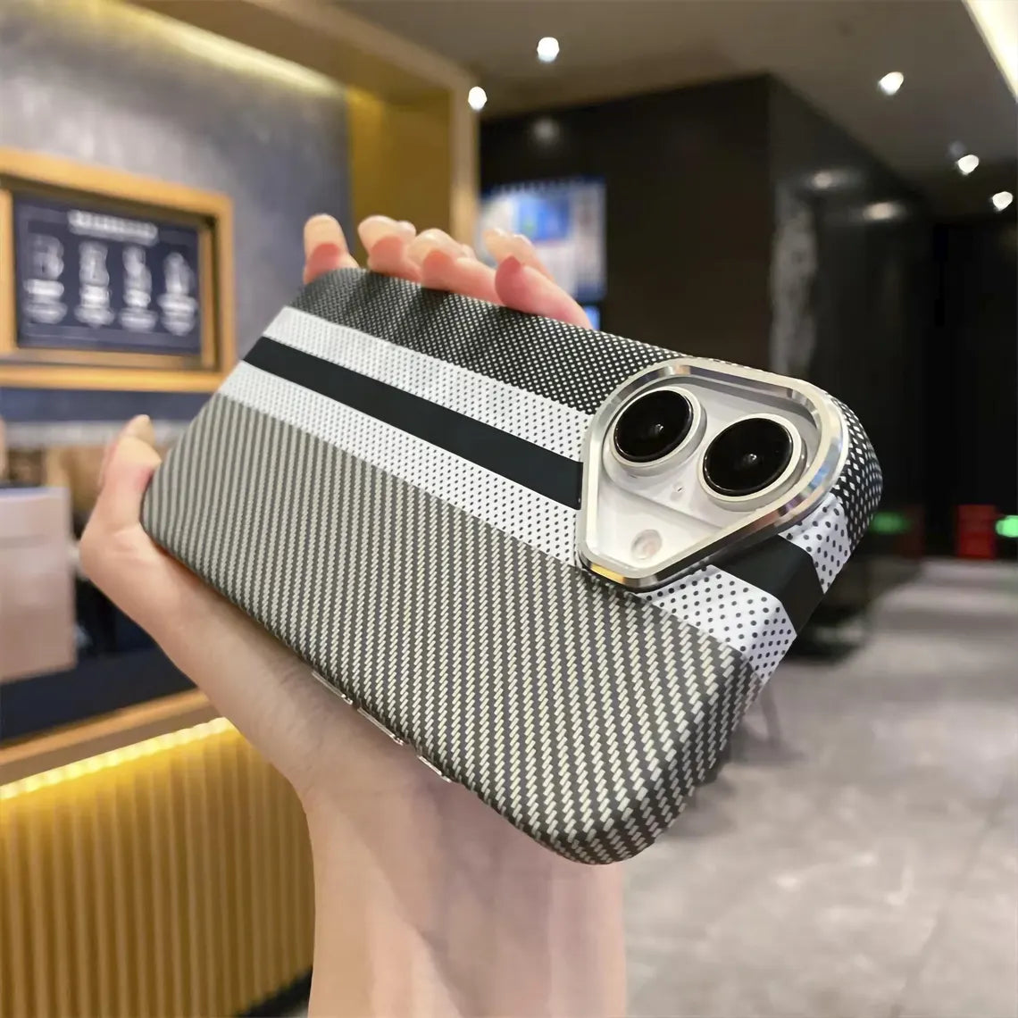 Luxury Aesthetic Carbon Fibre iPhone Case