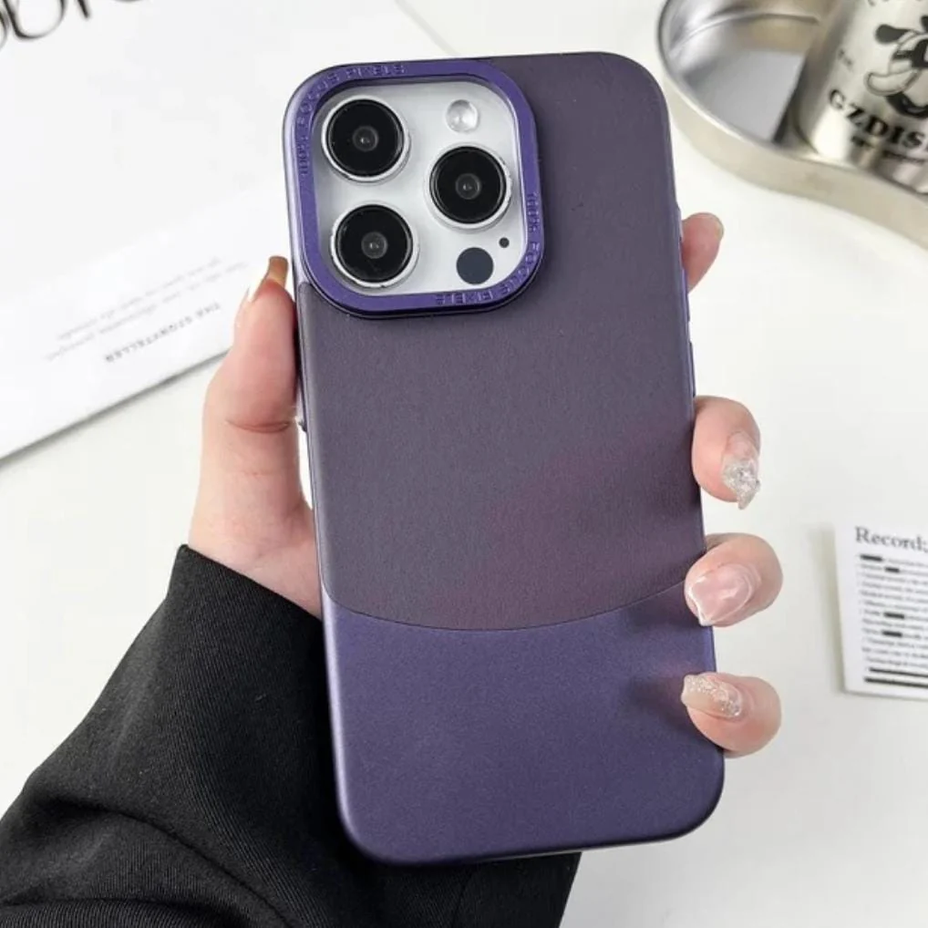 Premium Two Tone Colour Velvet Touch Denim Case
